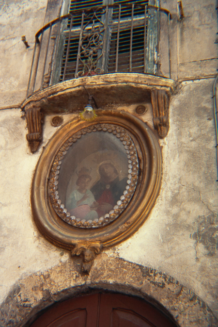 Madonna Del Carmine Dipinto Incorniciato Edicola Via Consolare 352